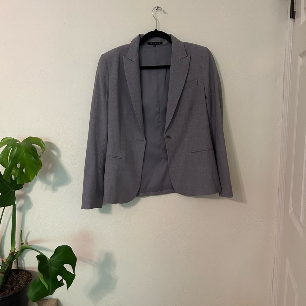 Theory Grey Wool Blazer